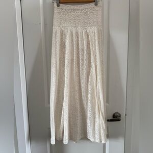 Hollister Cream Lace Maxi Skirt